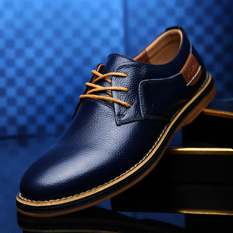 Men's Leather Dress Shoes for Casual and Formal Occasions with Soft Sole