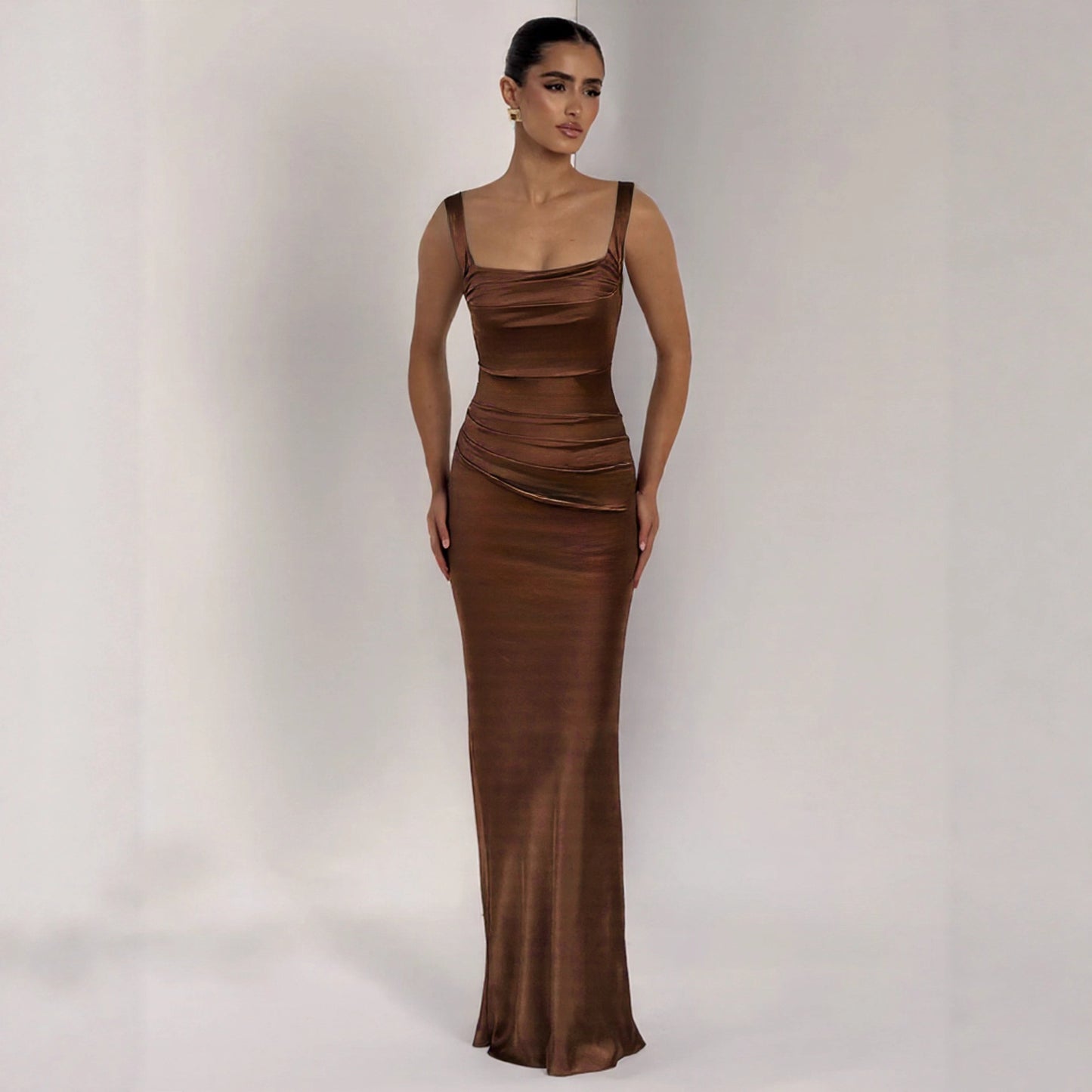 Slimming Strapless Evening Gown for Elegant Banquets - Neon North Clothing