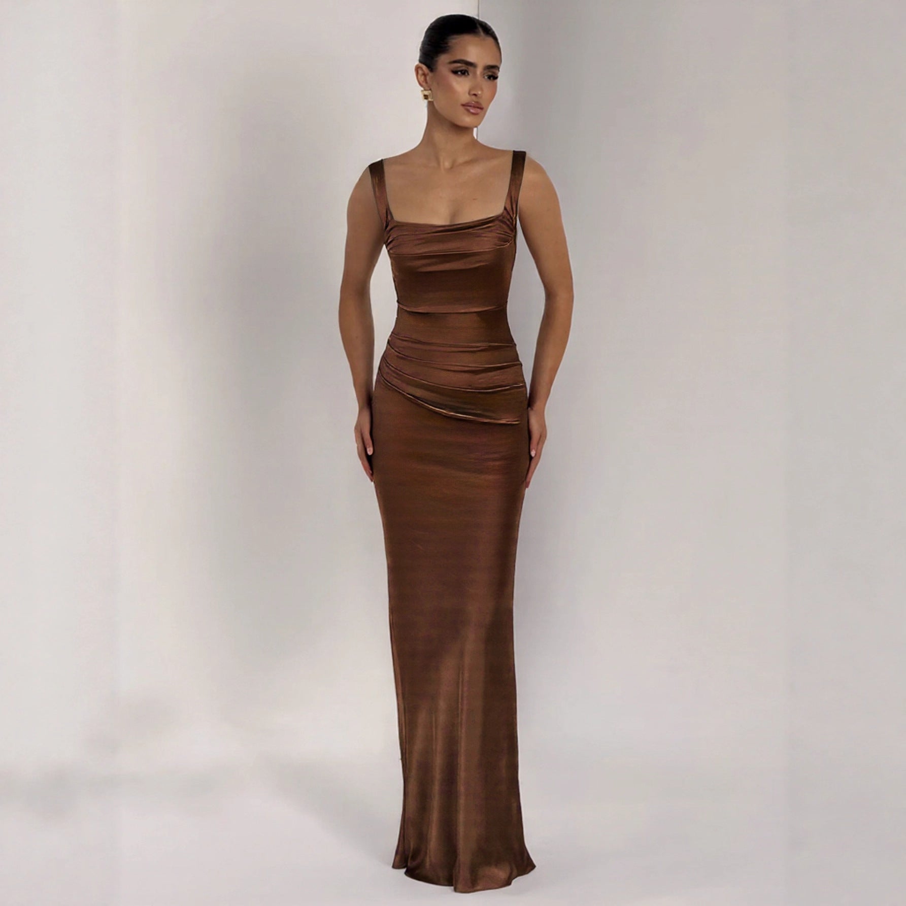 Slimming Strapless Evening Gown for Elegant Banquets - Neon North Clothing