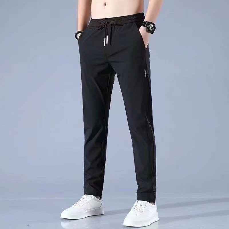 Ice Silk Casual Pants Men's Summer Thin