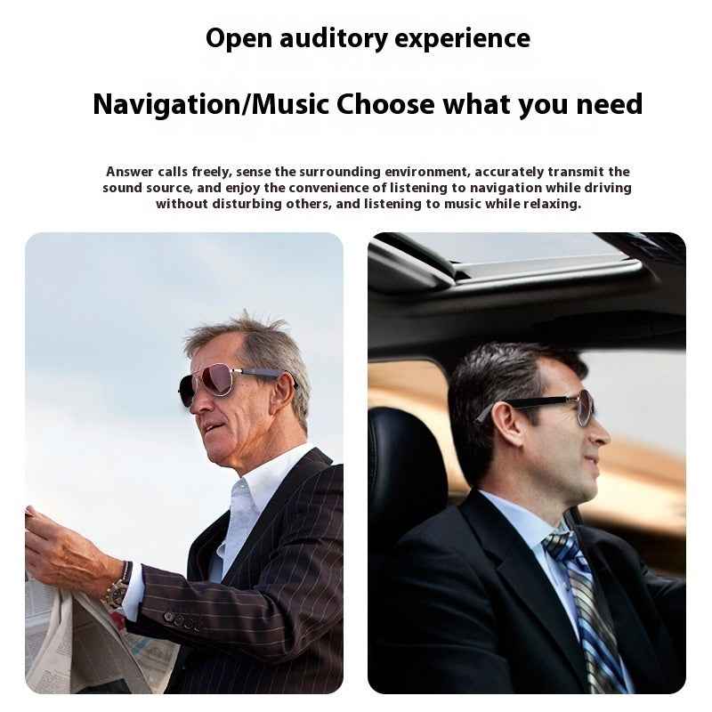 Smart AI Translation Glasses with Bluetooth Music, Audio, UV Protection, and Polarized Lenses