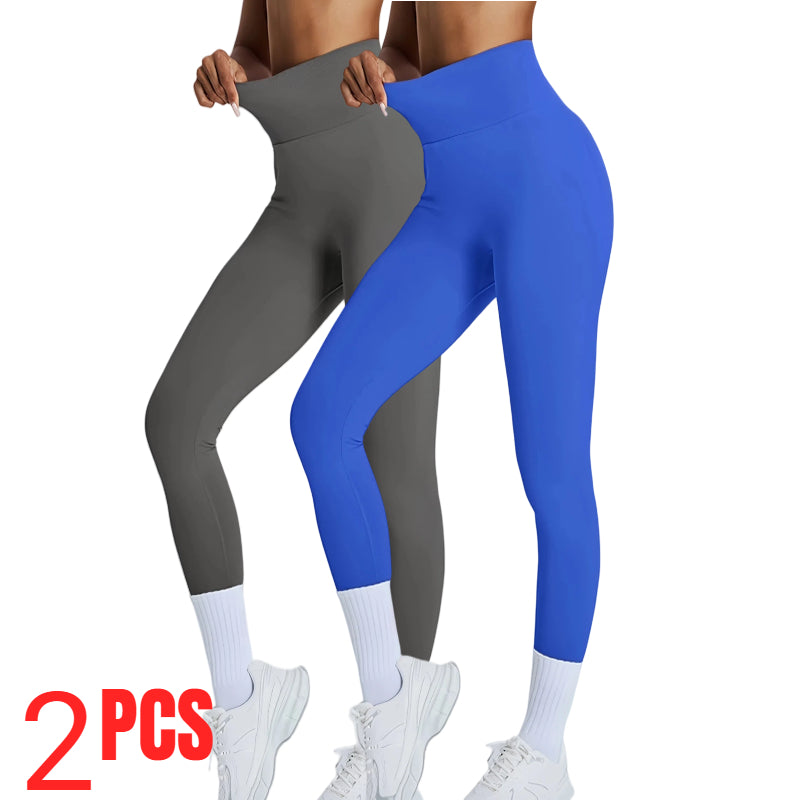 2 Pack Women's High Waisted Seamless Leggings