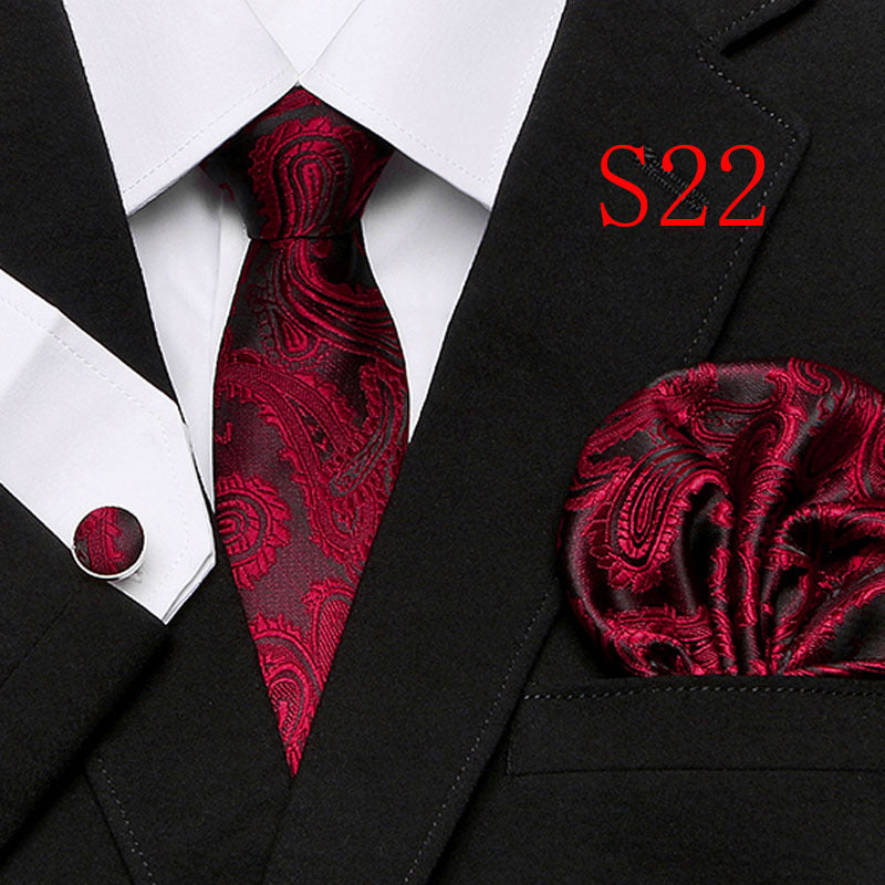 Paisley Tie Three-Piece Set for European and American Style - Neon North Clothing