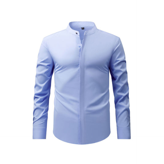 Men's Retro Long-sleeved Dress Shirt - Casual Regular Fit - Neon North Clothing