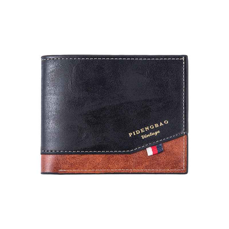 Two-fold Retro Fashion Wallet for Stylish Minimalists