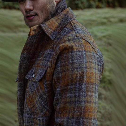Mens Retro Blazer with Notch Lapel - Casual Elegance for Every Occasion