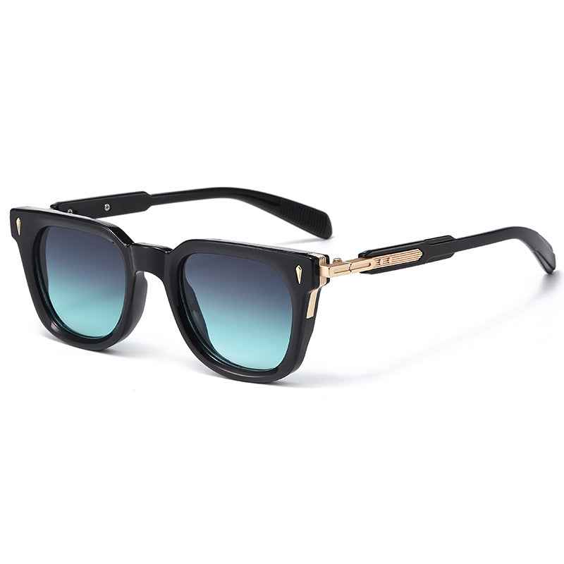 New European and American-style Metal Punk Sunglasses for Men - Fashionable Square-frame Design