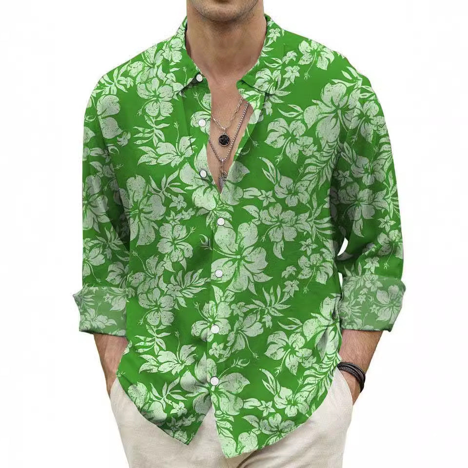 Mens Floral Print Shirt - Slim Fit Design