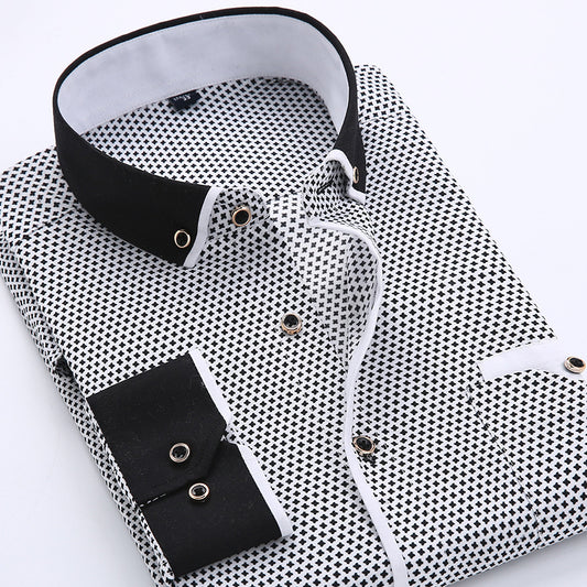 Business Patterned Dress Shirt - Solid Color Slim Fit Design - Neon North Clothing