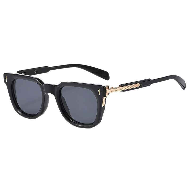 New European and American-style Metal Punk Sunglasses for Men - Fashionable Square-frame Design