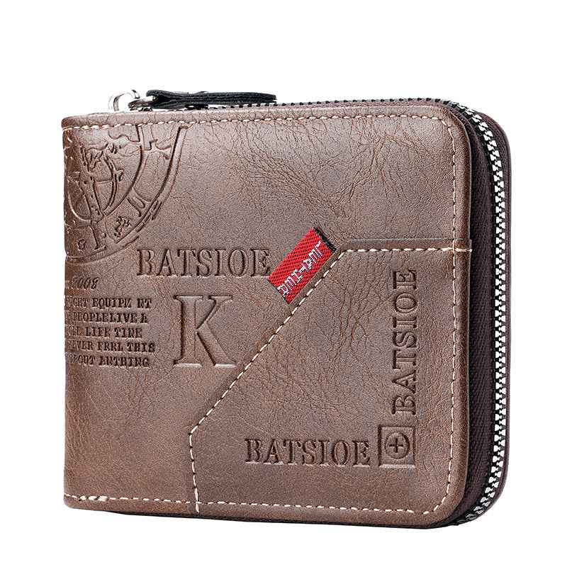 European American Mens Vintage Wallet - Classic Bi-Fold Design