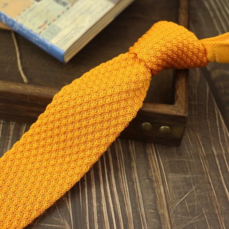 Narrow Woolen College Style Knitted Tie - Perfect Narrow Knitted Tie for Stylish Looks - Neon North Clothing