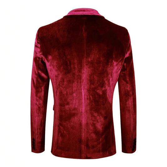 Velvet Blazer for Men – Slim-fit Wedding Suit for Stylish Occasions