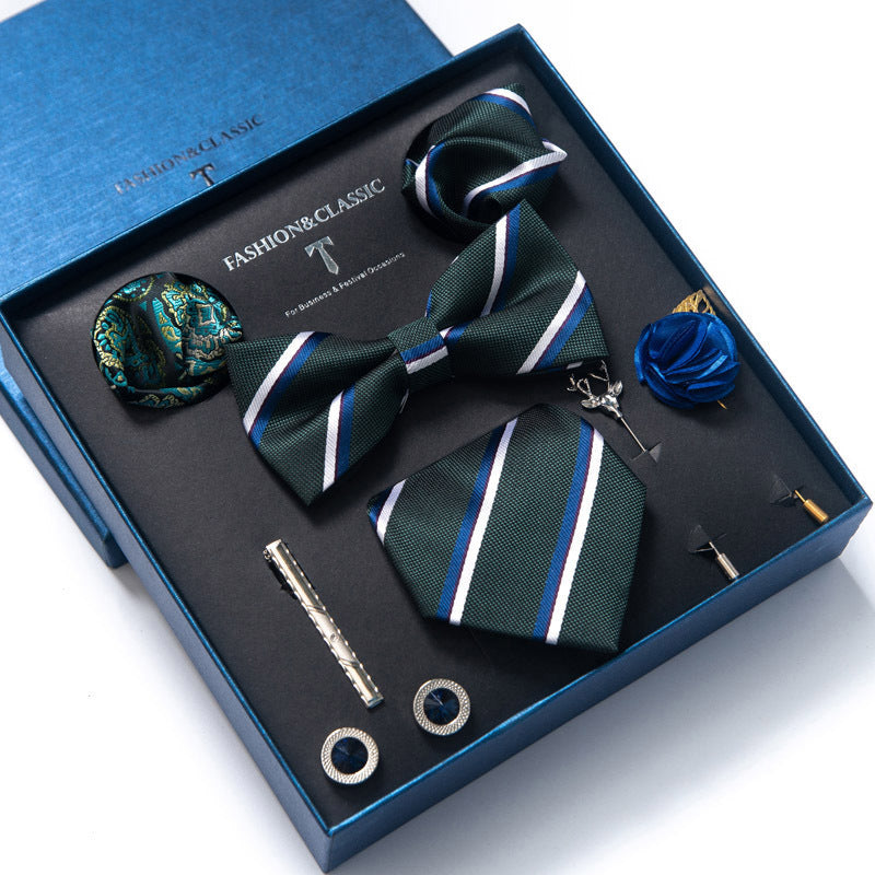 Tie 8-Piece Bow Tie and Necktie Set for Men