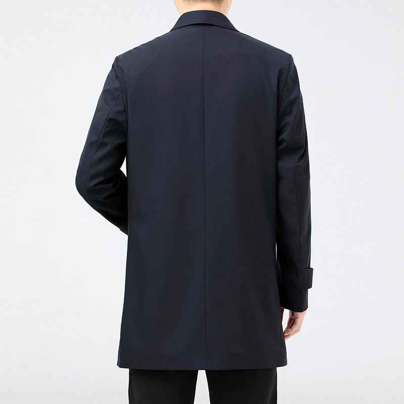 High-end Business-Casual Trench Coat for Men - Mid-Length Outerwear