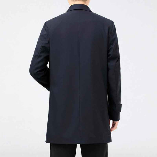 High-end Business-Casual Trench Coat for Men - Mid-Length Outerwear