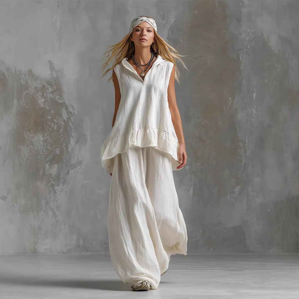 Casual Top and Wide-Leg Pants Set for Effortless Style and Comfort