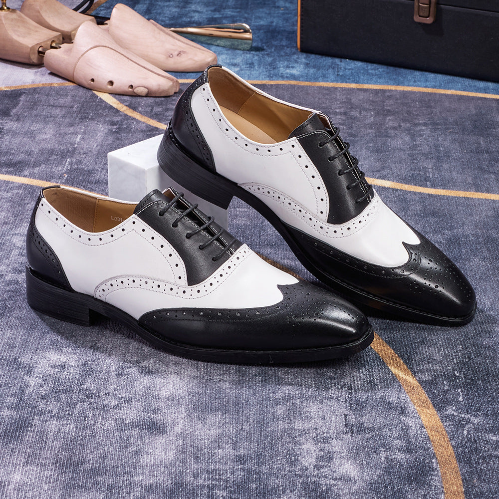 Men's Brogues for Business Casual with Pointed Toes for Versatile Style