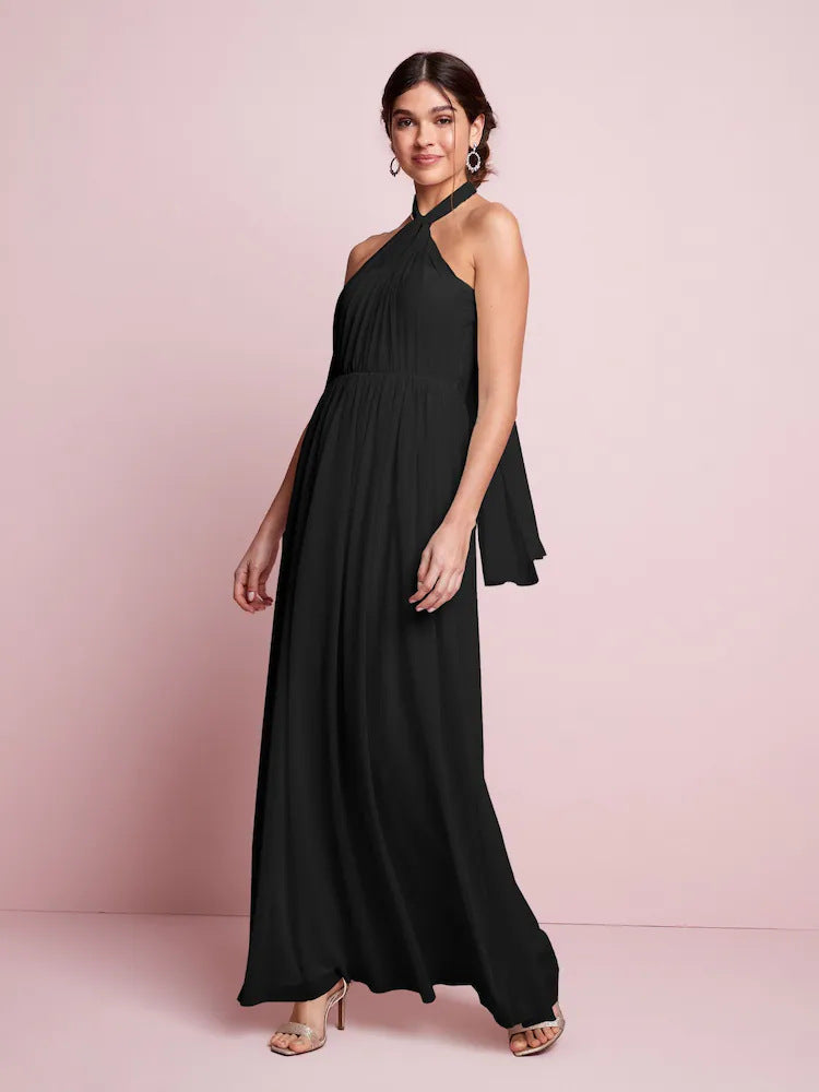 Pleated Three-Way Dress in Solid Colors with Adjustable Straps - Neon North Clothing