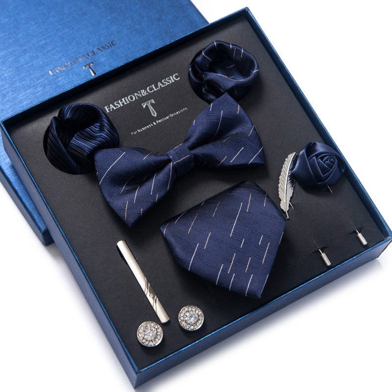 Tie 8-Piece Bow Tie and Necktie Set for Men
