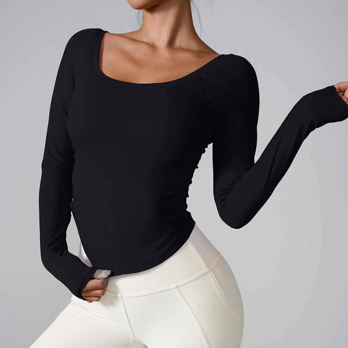 Sports Long Sleeve Yoga Shirt for Activewear - Ideal for Performance and Comfort