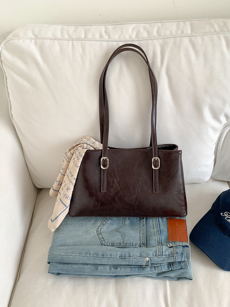 Vintage Large-Capacity Shoulder Bag for Women
