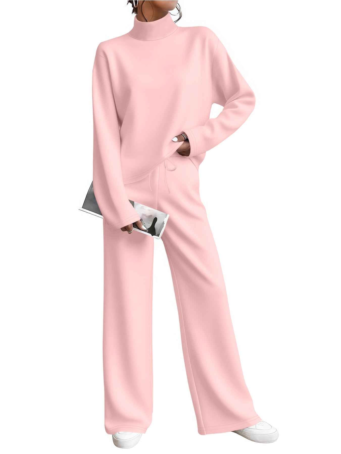 Solid Color T-Shirt Pants Set - Comfortable Two-Piece Outfit