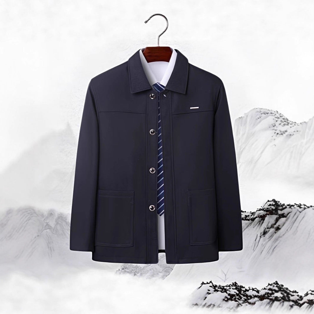 Mens Casual Lapel Jacket - Stylish Loose-Fitting Design