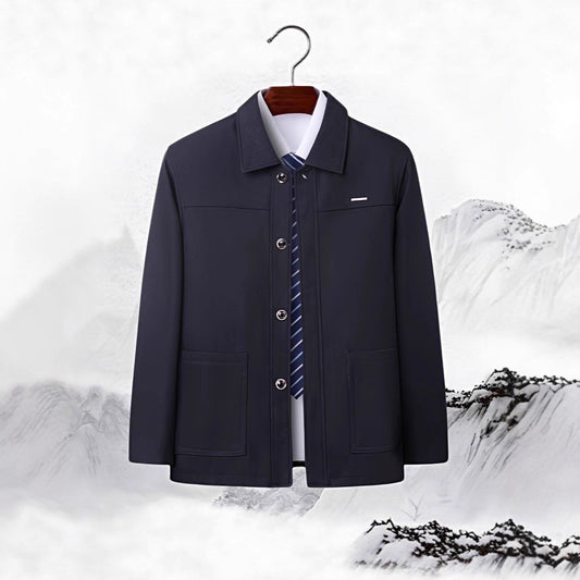 Mens Casual Lapel Jacket - Stylish Loose-Fitting Design