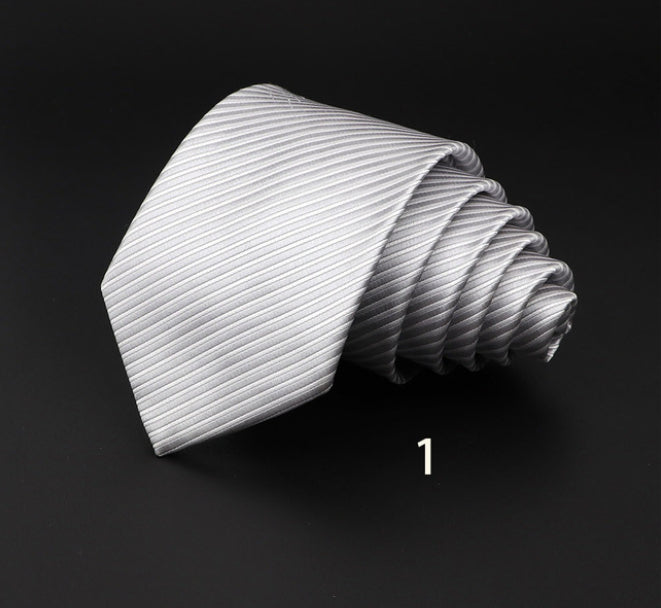 Men's Striped Tie - British Gentleman Polyester Fiber Collection - Neon North Clothing