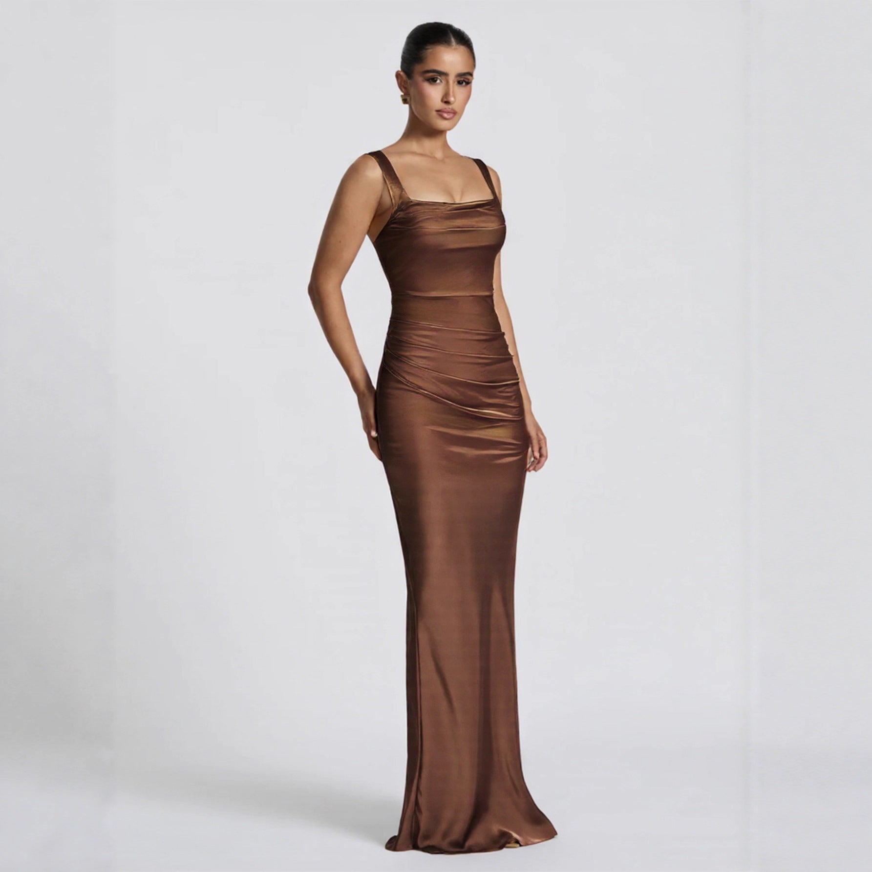 Slimming Strapless Evening Gown for Elegant Banquets - Neon North Clothing