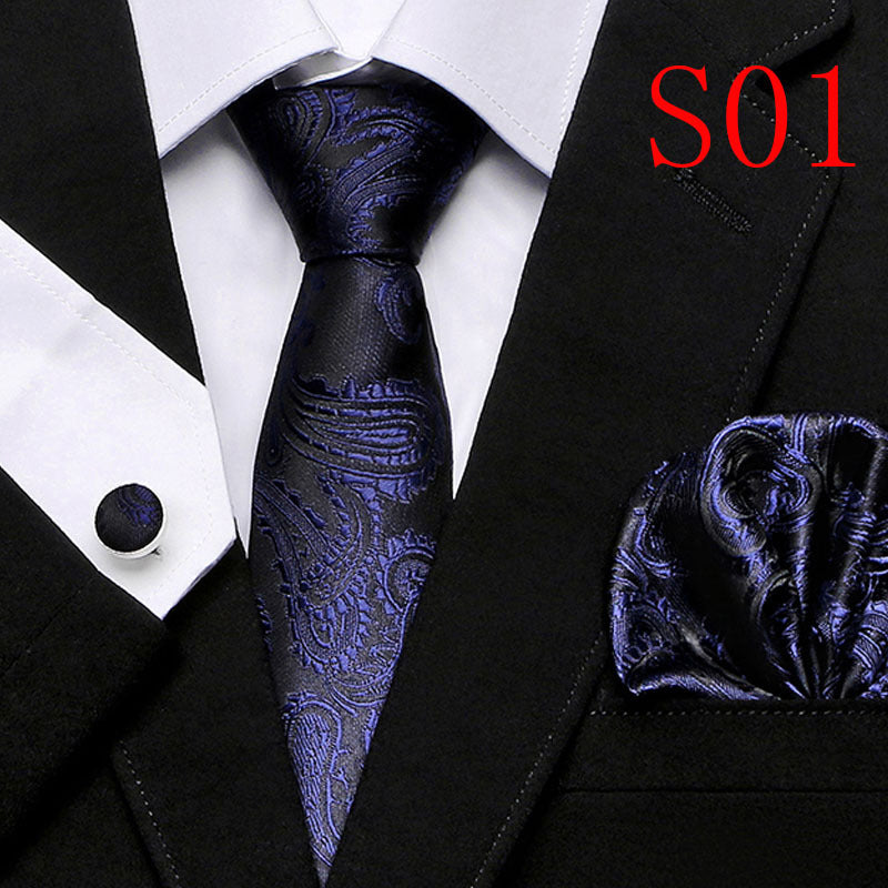 Paisley Tie Three-Piece Set for European and American Style - Neon North Clothing