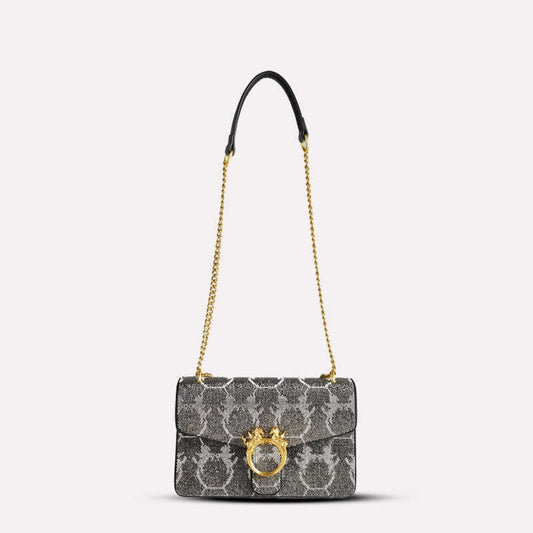 Chrisbella Rhinestone Crossbody Bag with Chain Strap