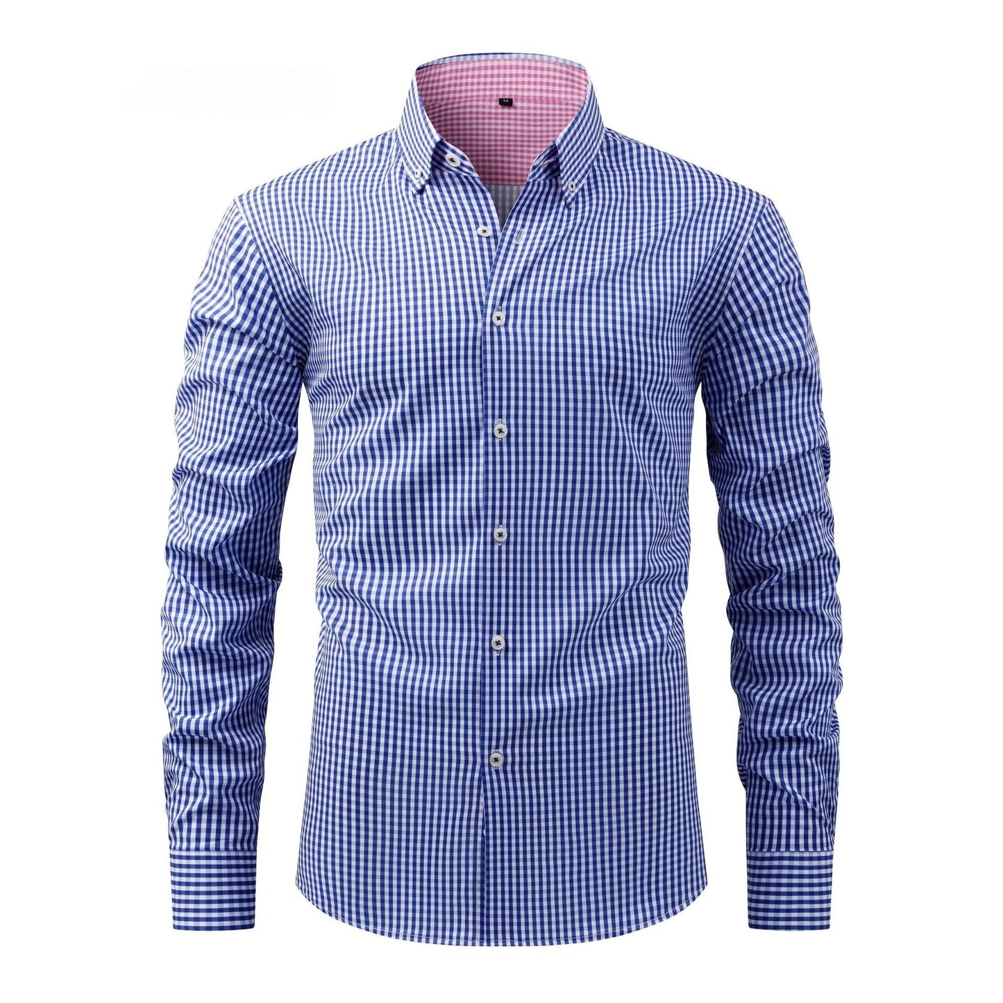 Mens Stretch Digital-Print Shirt - Long Sleeve Collared Regular Fit for Stylish Comfort