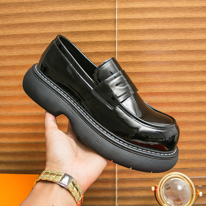 Business Formal British Style Height-Increasing Leather Shoes for Elevation