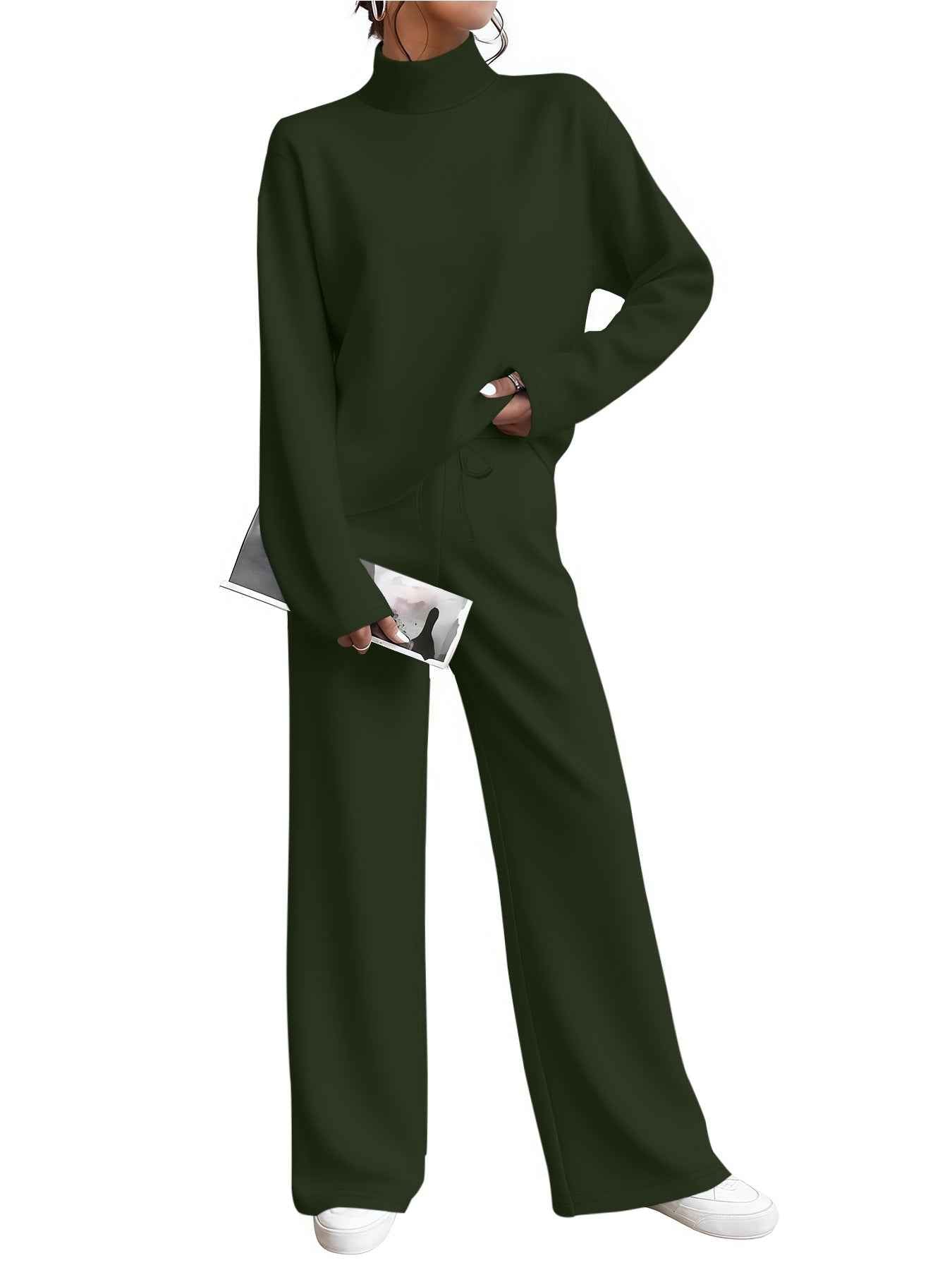 Solid Color T-Shirt Pants Set - Comfortable Two-Piece Outfit