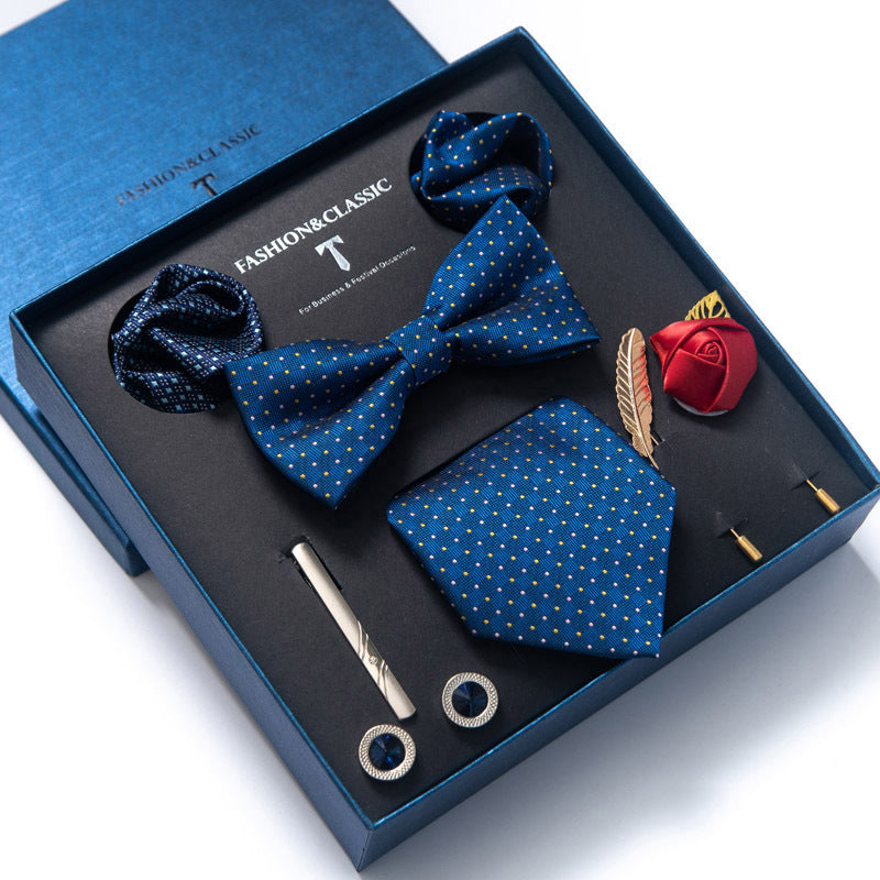 Tie 8-Piece Bow Tie and Necktie Set for Men