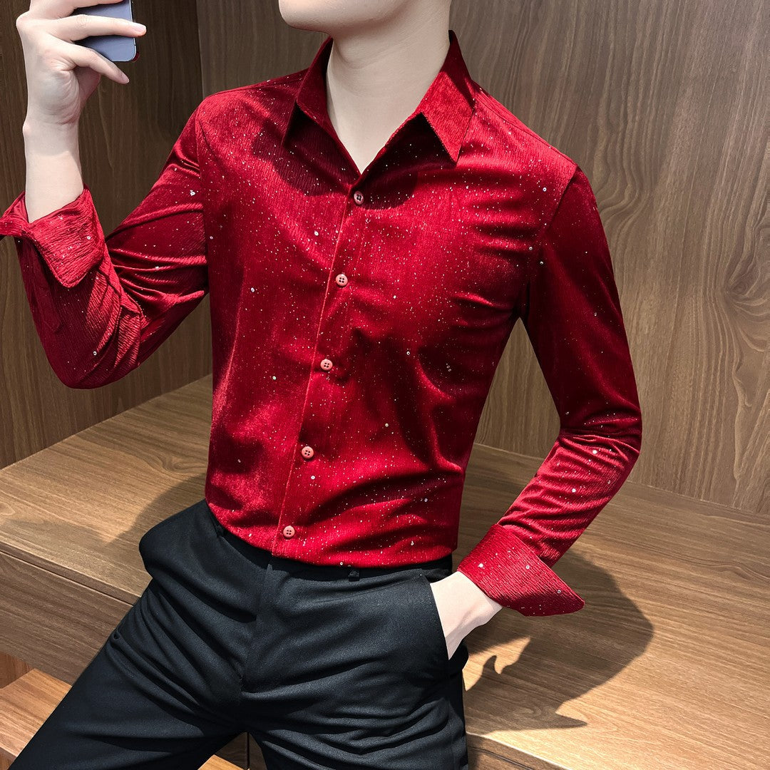 Men's Versatile Long Sleeve Shirt - Designer Cool and Trendy Loose Fit