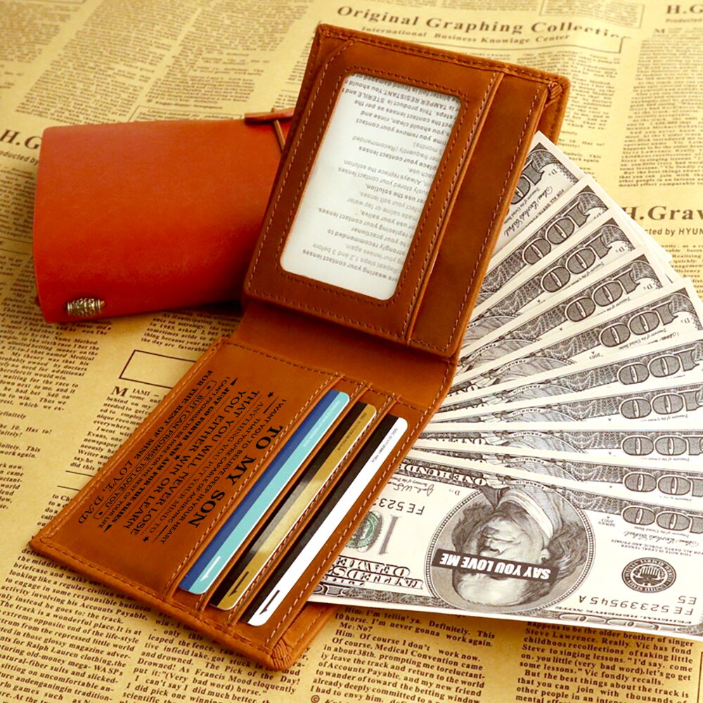 Men's Crazy Horse Leather Wallet - Grandson Version