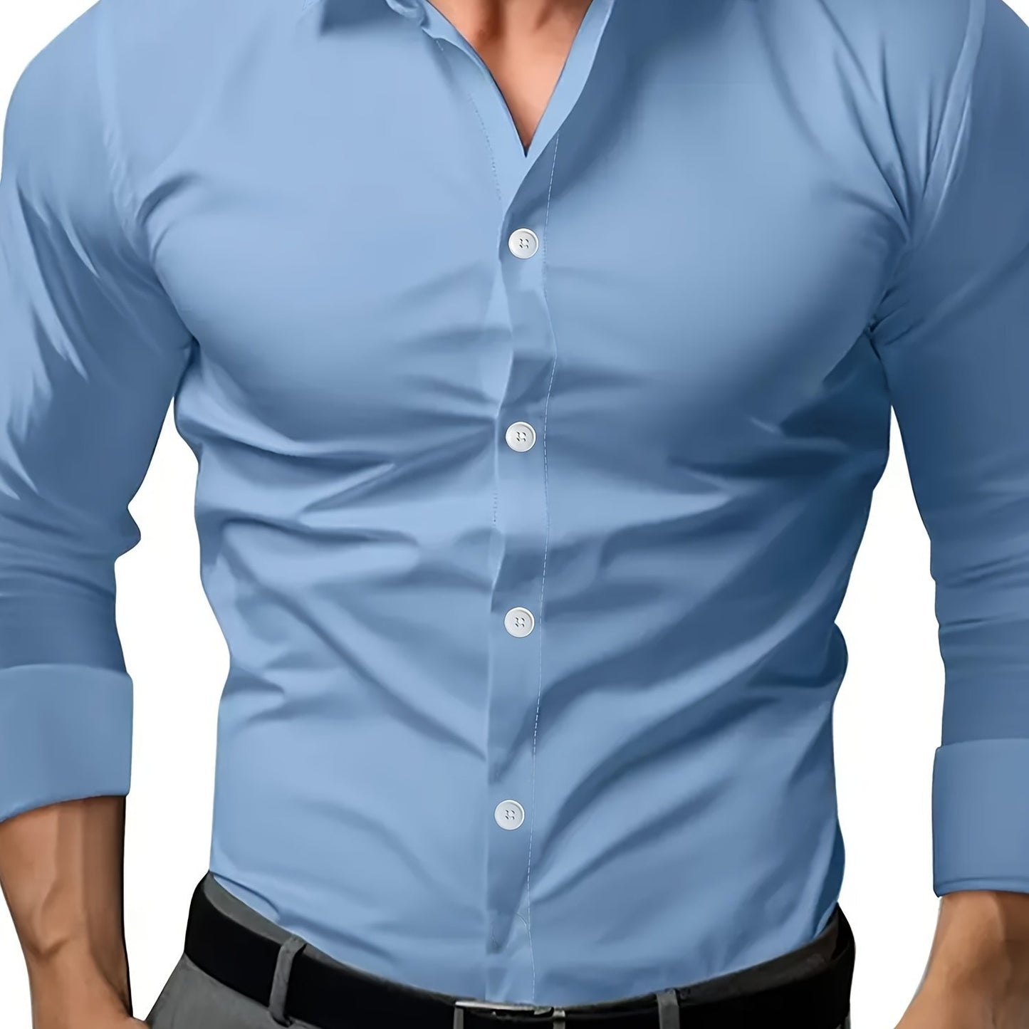 Linen Semi-Sheer Dress Shirt