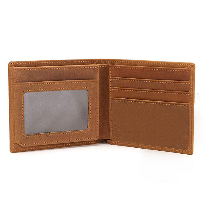 Men's Crazy Horse Leather Wallet - Grandson Version