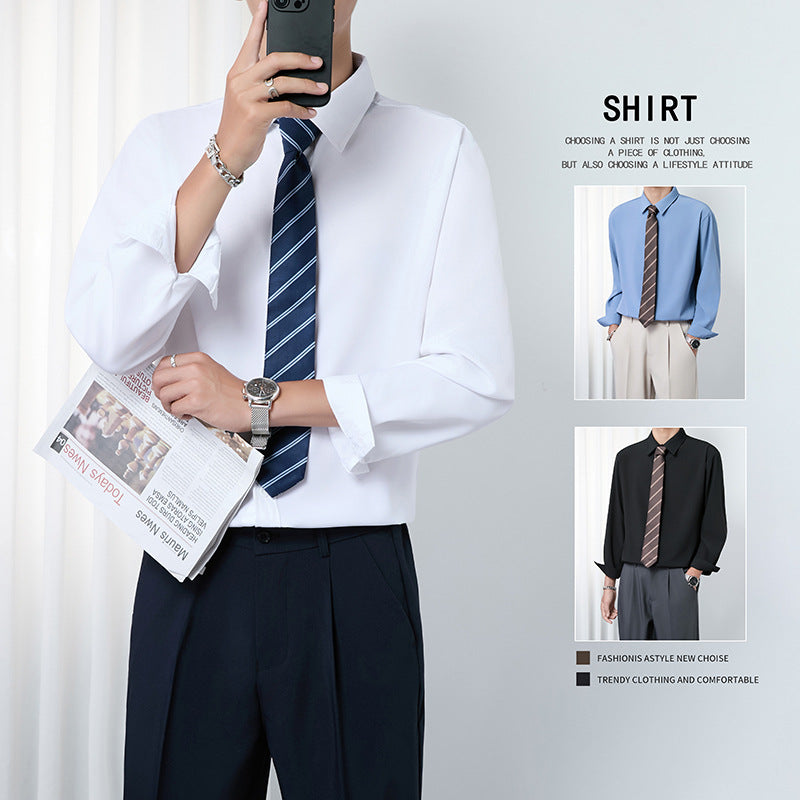 Versatile Wrinkle Free Business Casual Shirt - Relaxed Fit for Easy Style