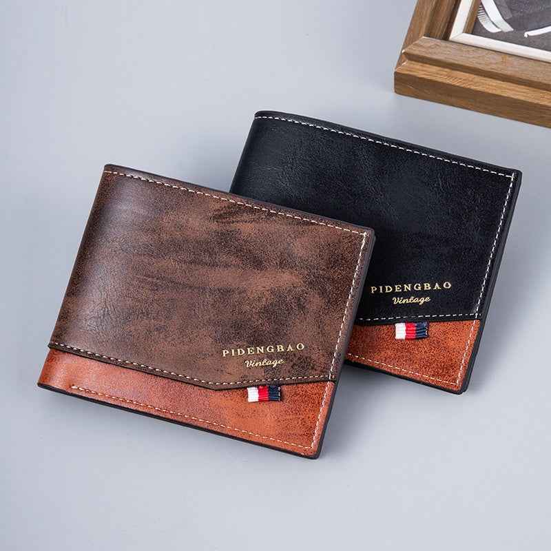 Two-fold Retro Fashion Wallet for Stylish Minimalists