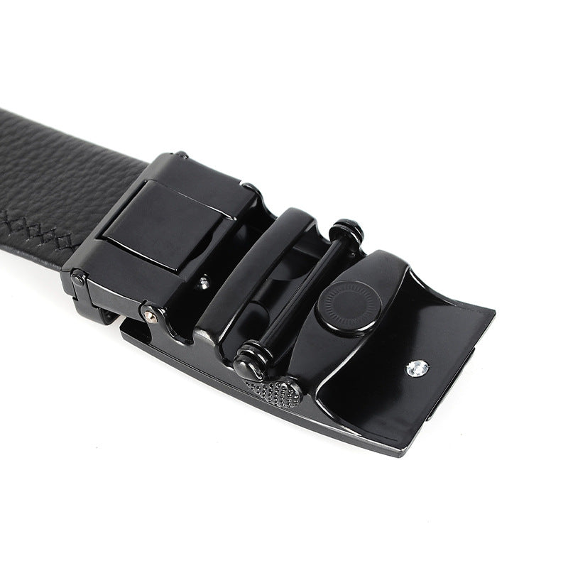 Genuine Leather Automatic Buckle Belt for Men - Neon North Clothing