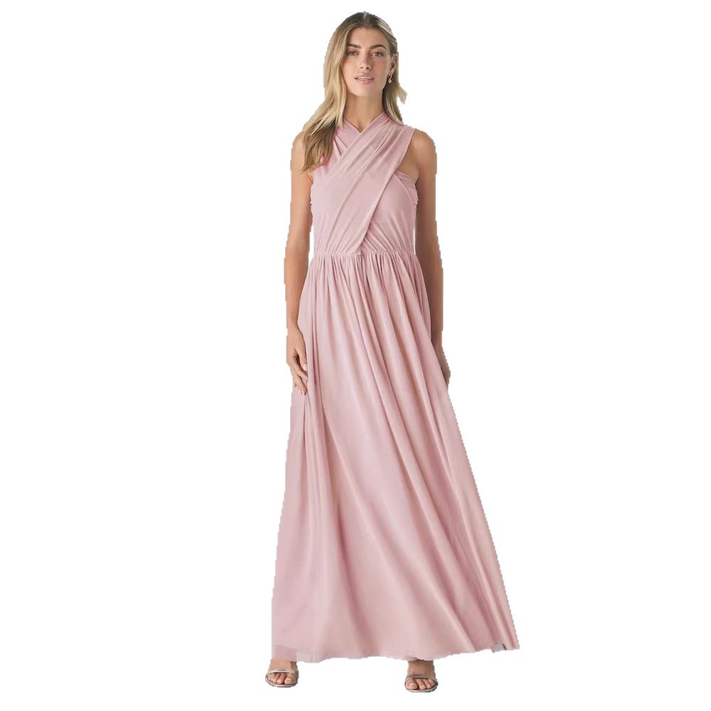 Pleated Three-Way Dress in Solid Colors with Adjustable Straps - Neon North Clothing