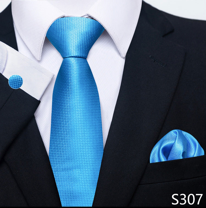 Men's Formal Wear Tie Set with Creative All-Match Scarf and Cuff Buckle - Neon North Clothing