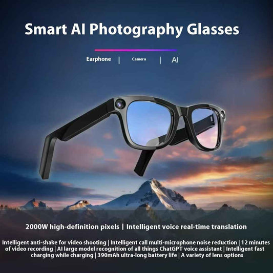 AI Smart Glasses Camera Strap with HD Anti-Shake Shooting