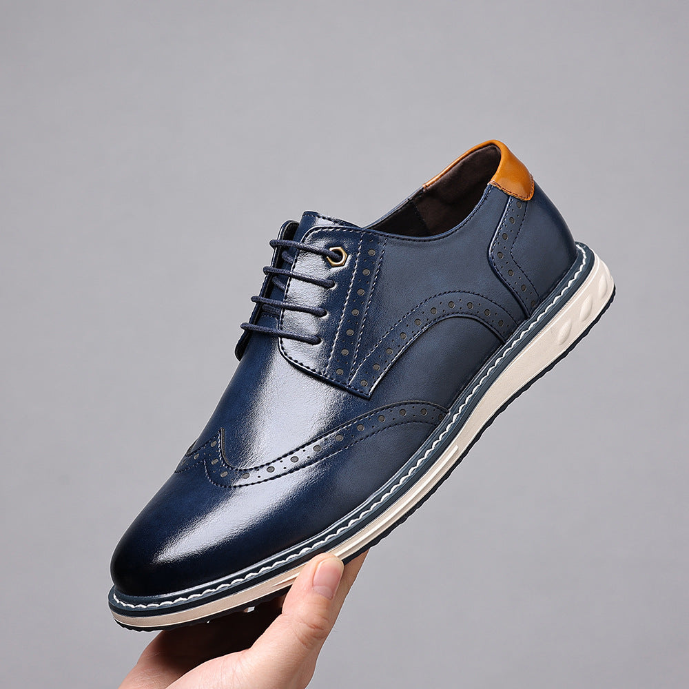 British Mens Leather Business Casual Shoes for Stylish Professionals