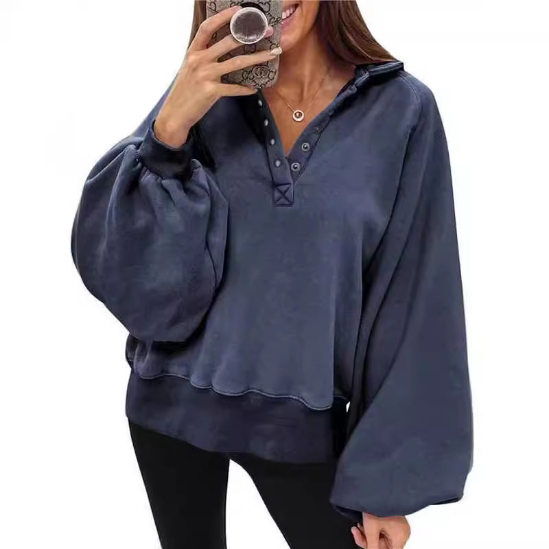 Fashionable Sporty Oversized Pullover Sweatshirt for Trendy Comfort