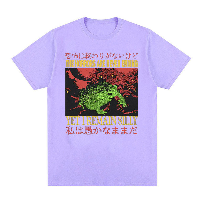 Men's Cotton Casual T-Shirt - Loose Fit Printed Short Sleeved Style - Neon North Clothing